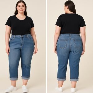 Style & Co "Apri"  Women’s Denim Cropped Jeans – Size 18W